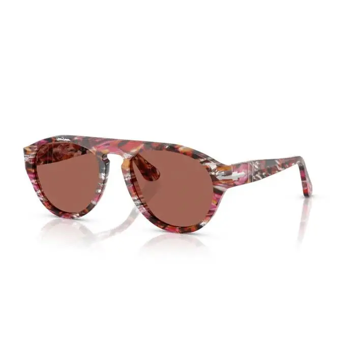 0PO3370S 1220H2 Cyclamen/khaki Men`s Sunglasses by Persol