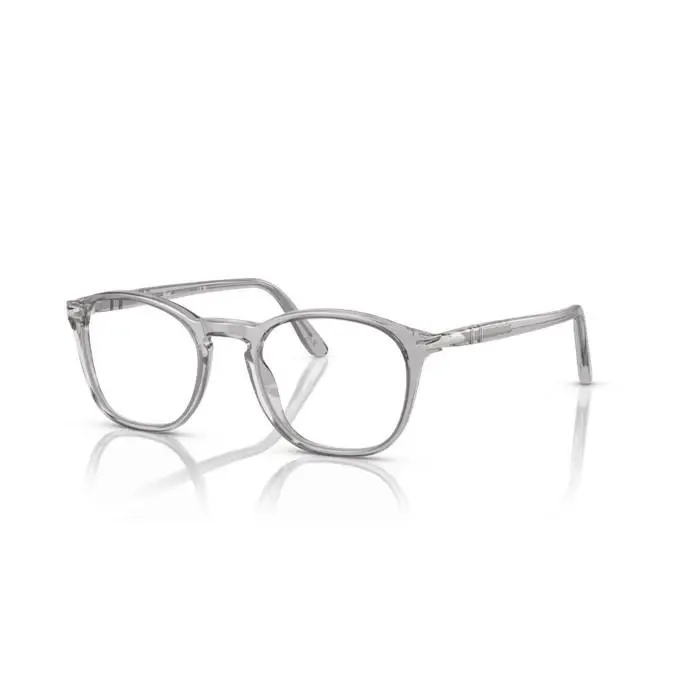 Persol 0PO3007V 309 - Transparent Grey/clear Lens 50mm Men`s Eyeglasses
