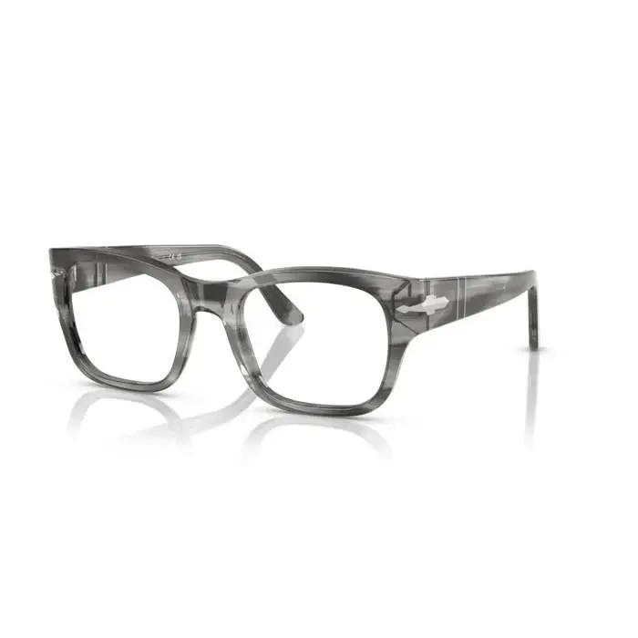0PO3297V 1192 - Striped Grey/clear Lens 50mm Men`s Eyeglasses by Persol