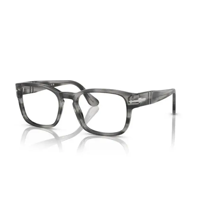Persol 0PO3334V 1192 - Striped Grey/clear Lens 53mm Men`s Eyeglasses