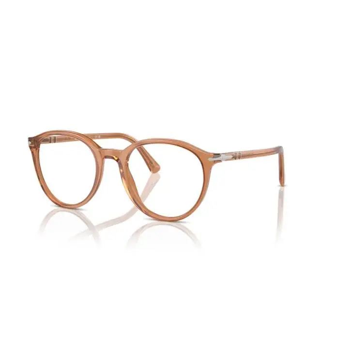 0PO3353V 1213 - Transparent Brown/clear Lens 53mm Men`s Eyeglasses by Persol