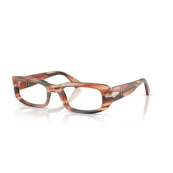 Persol 0PO3388V 1233 - Striped Red Green/clear Lens 51mm Men`s Eyeglasses