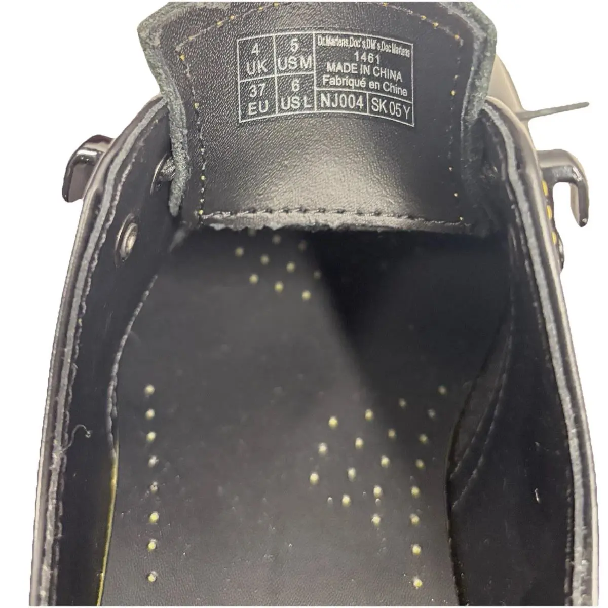 Dr. Martens shoes - Dr. Martens 1461 Marbled Black Yellow - Black 5