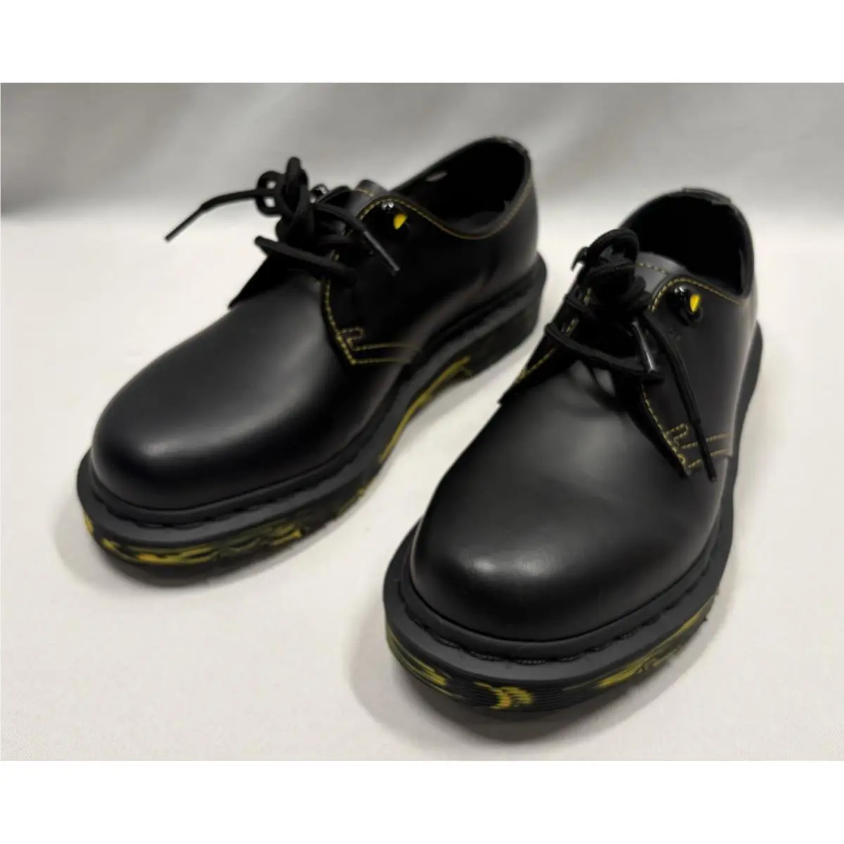 Dr. Martens shoes - Dr. Martens 1461 Marbled Black Yellow - Black 1