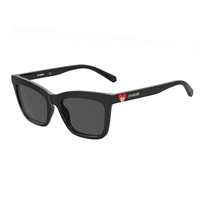 Moschino Love MOL057/S 0807 IR Black/smoke Grey 53-18-140 Sunglasses - Frame: Black, Lens: Smoke Grey, code: 0807IR