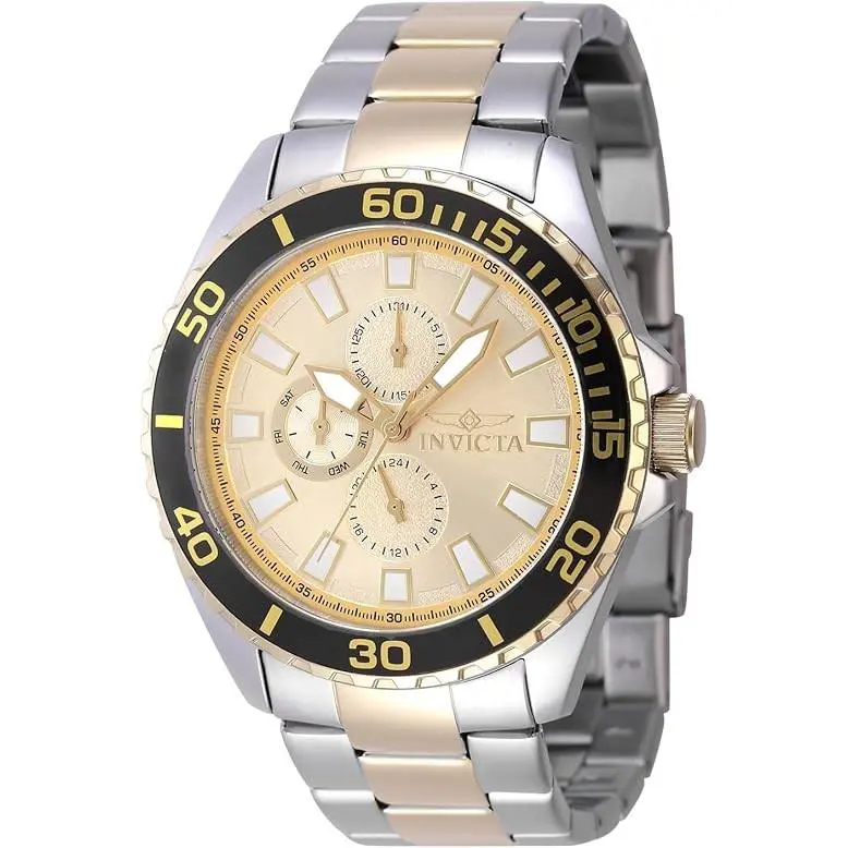 Invicta .reloj de Acero Inoxidable Bañado en Oro de Para Hombre