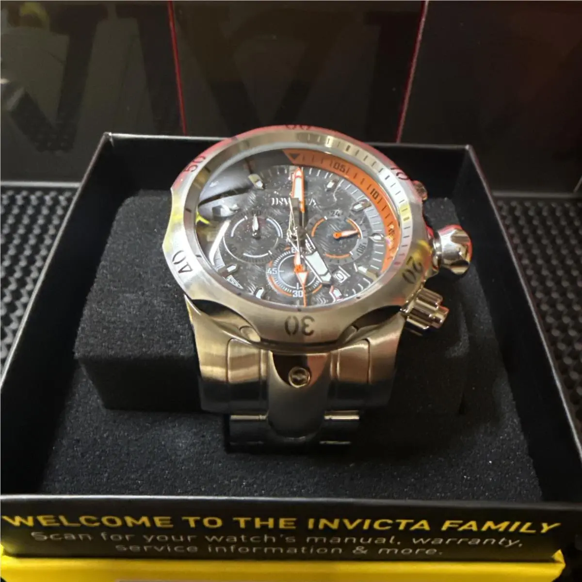 Invicta Venom Mutant Men`s 54mm Black Dial Quartz Chronograph Watch 47930
