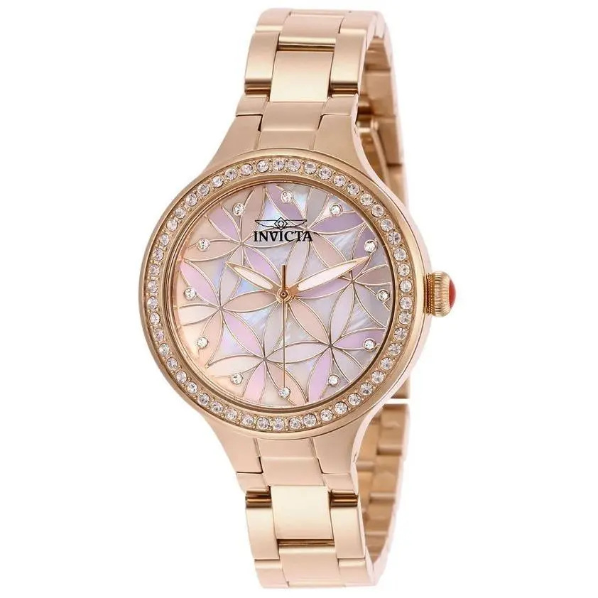 Wildflower Women`s Watch w/ Mother of Pearl Dial - 34mm Rose Gold 28824 by Invicta