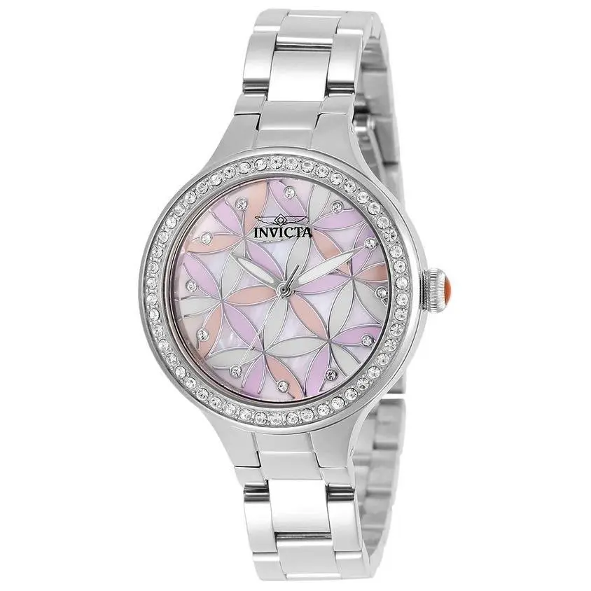 Wildflower Women`s Watch Mother of Pearl Dial - 34mm Steel 28823 Flower by Invicta