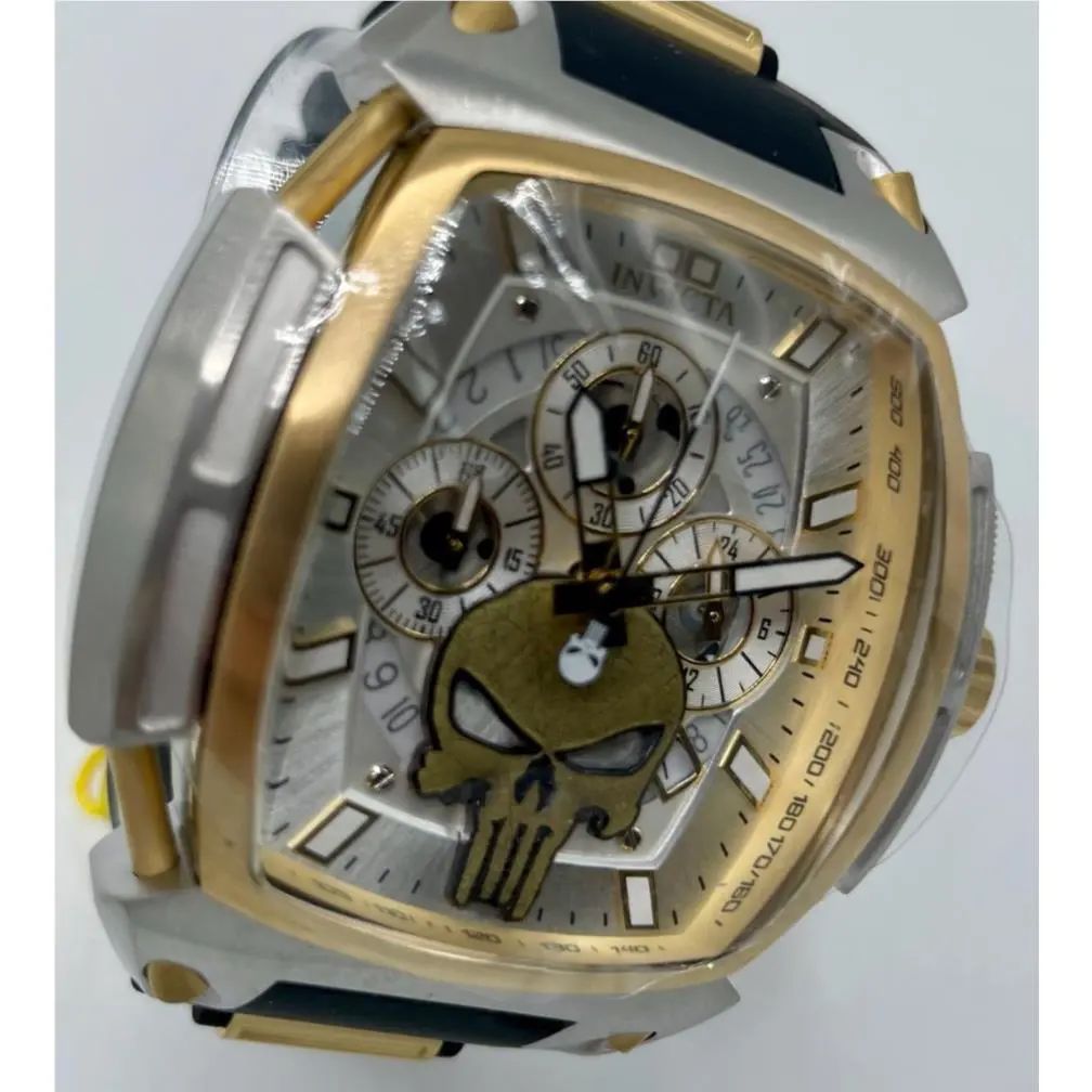 Invicta Marvel Punisher Men`s Watch - 53mm Gold Black 37618