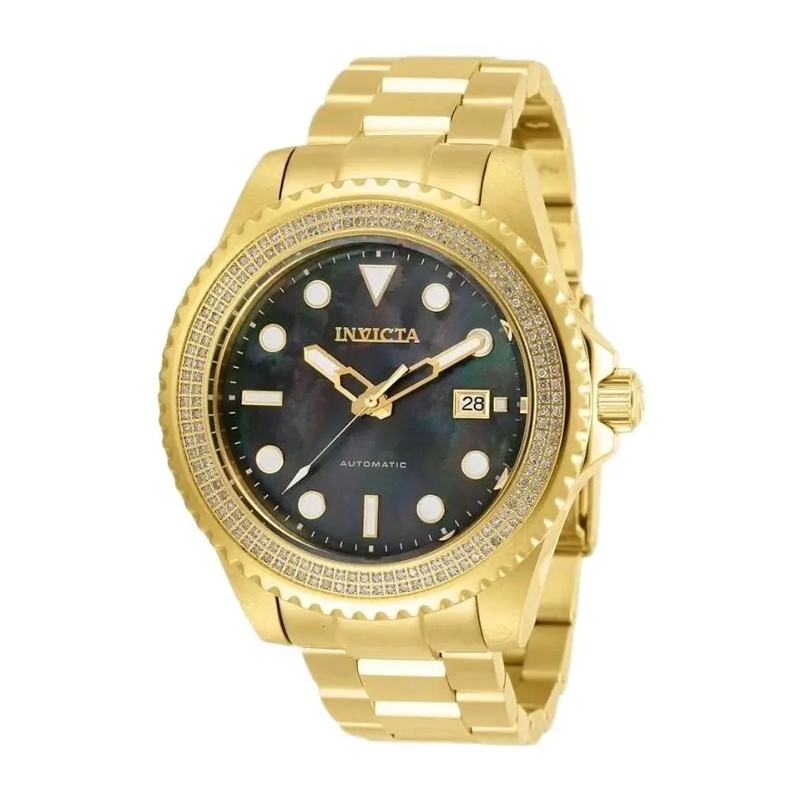 Invicta Grand Diver 0.76 Carat Diamond Automatic Men`s Watch w/ Mother of Pearl