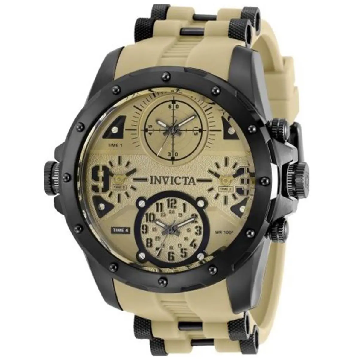 Invicta Men`s 31139 Coalition Forces Quartz Multifunction Black Light Brown Dia - Black, Brown, Quartz