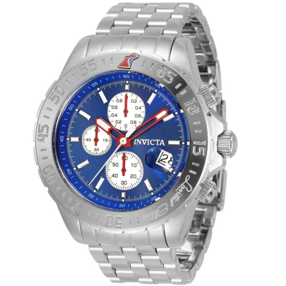 Invicta Men`s 33501 Aviator Quartz Multifunction Blue Dial Watch - Blue, Quartz