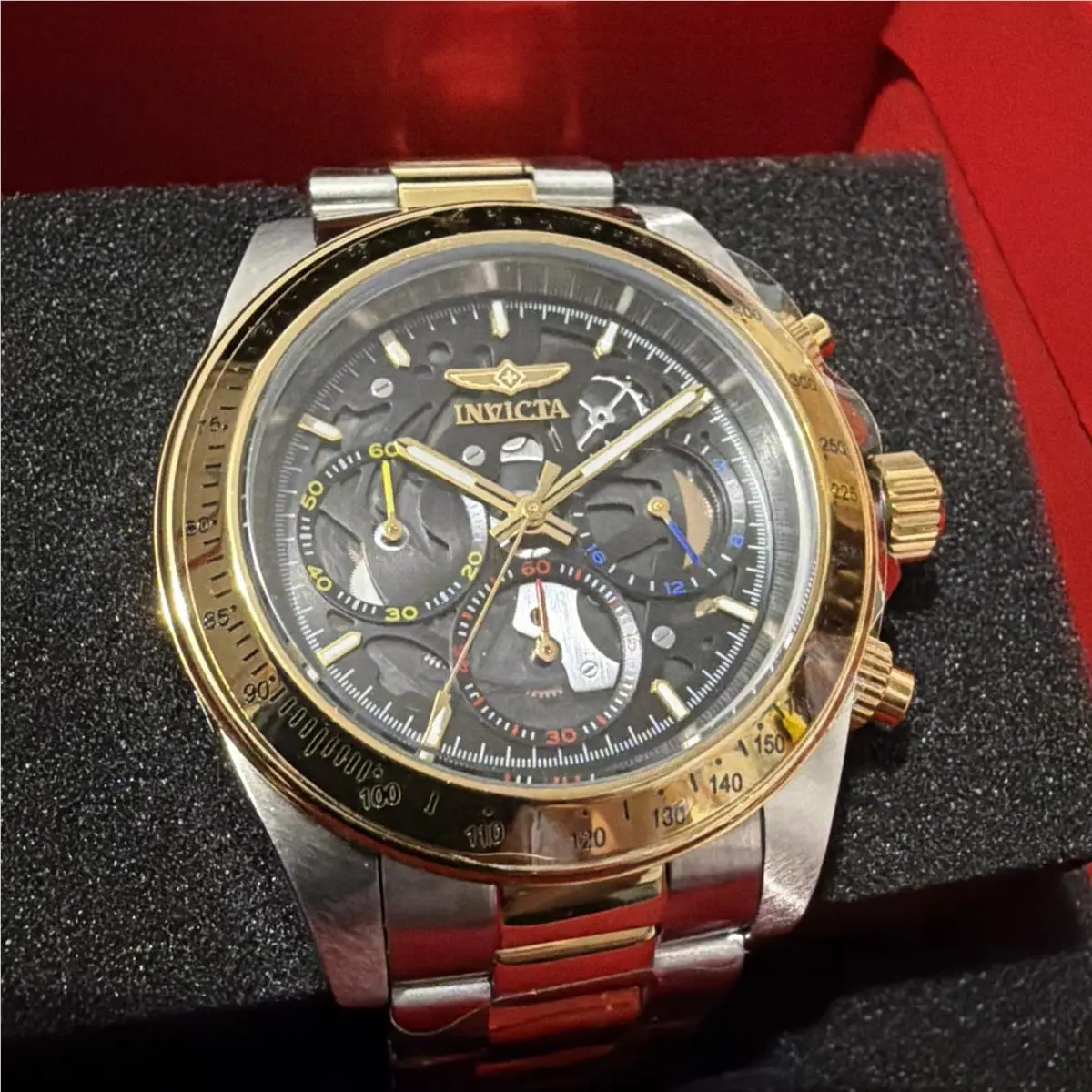 Invicta Speedway Men`s Watch - 40mm Two Tone W/black Dial 50275