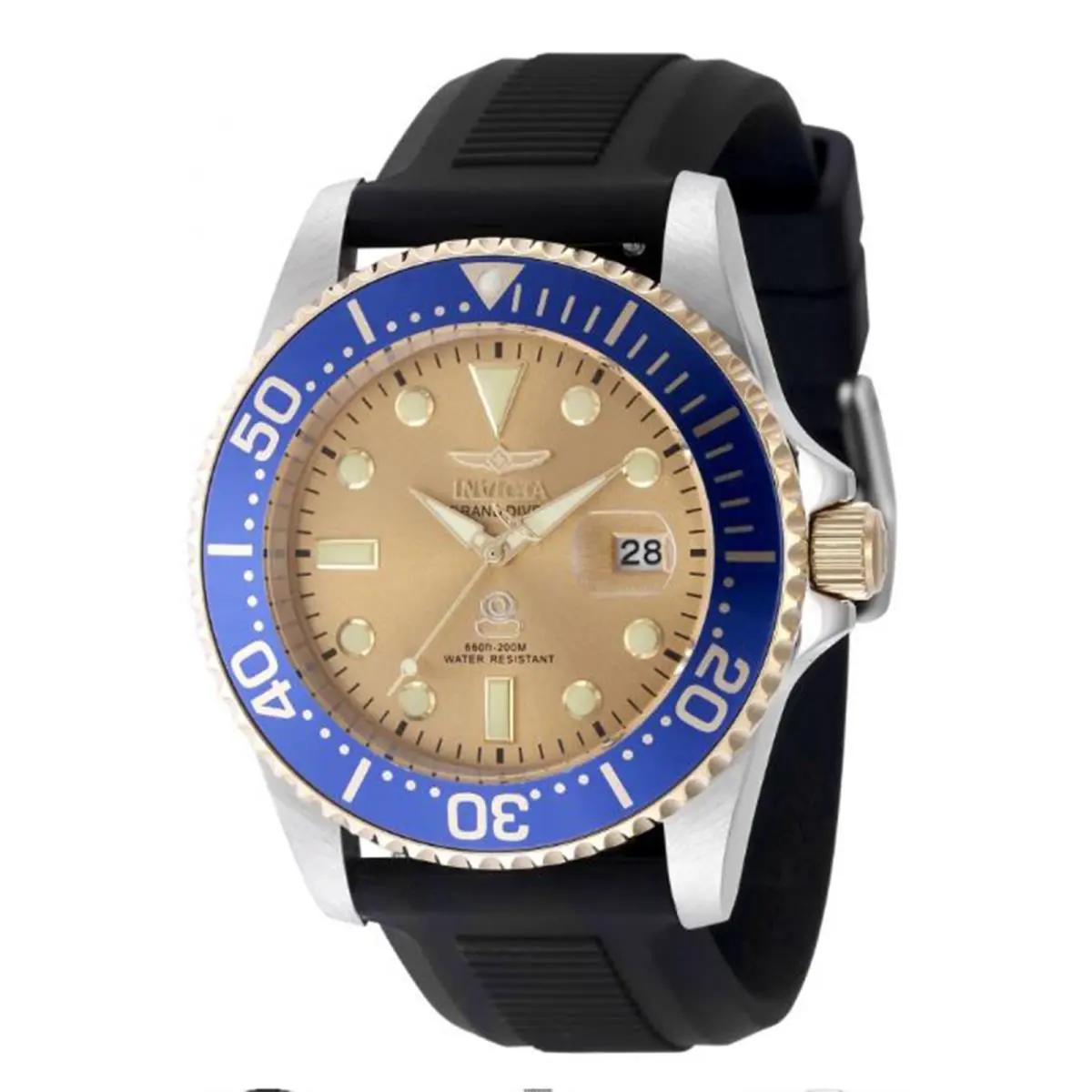 Invicta Men`s 48216 Pro Diver Quartz 3 Hand Gold Dial Watch