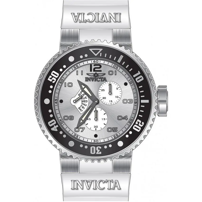 Invicta Pro Diver Men`s Quartz Watch Stainless Steel White 52mm 49562