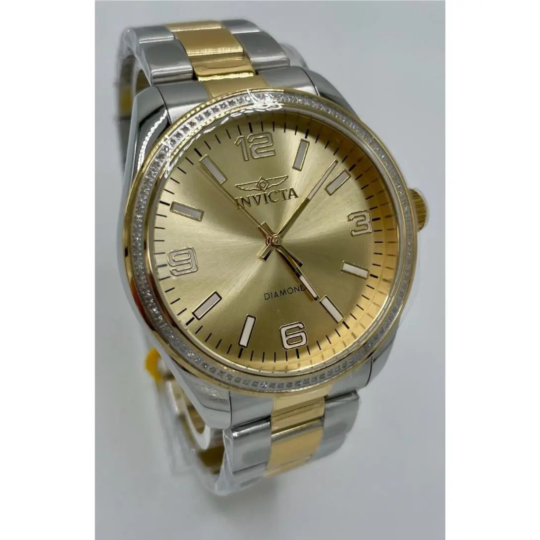 Invicta Elite Diamond Men`s Watch 0.37 Carat Diamond 43mm Two-tone 48735