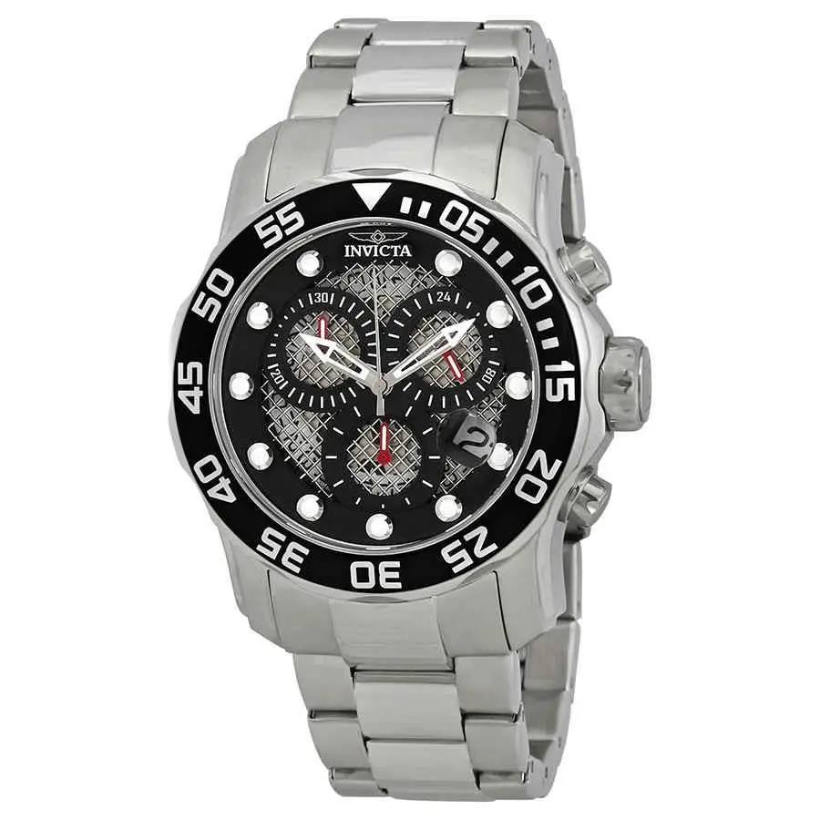 Pro Diver Chronograph Black Dial Men`s Watch 19836 by Invicta