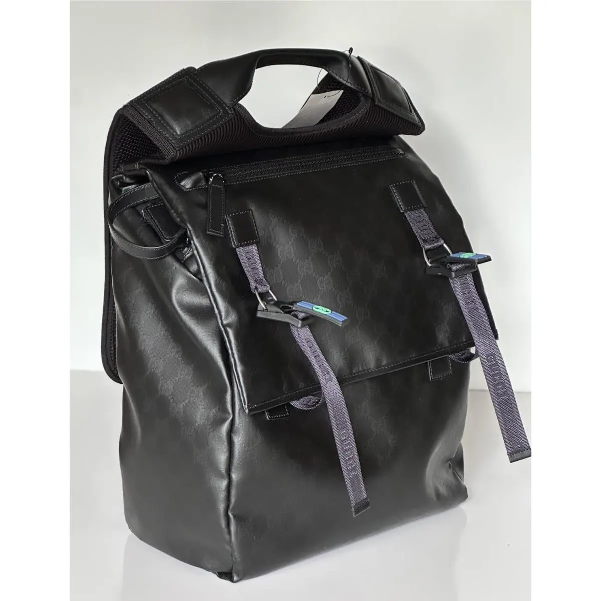 Gucci Interlocking G Leather Backpack Black Italy 779812