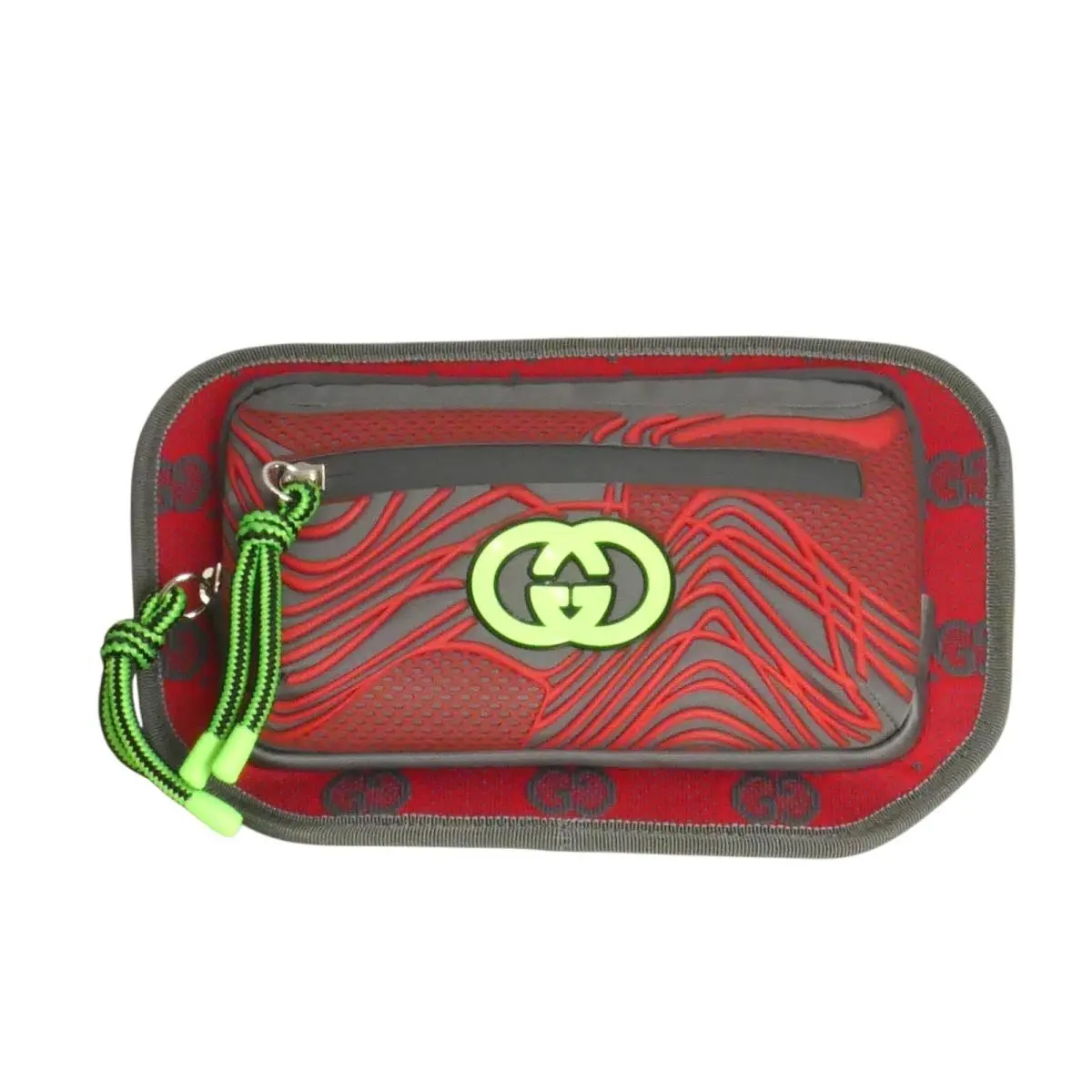 Gucci- Red Grey Sporty Waist Bag