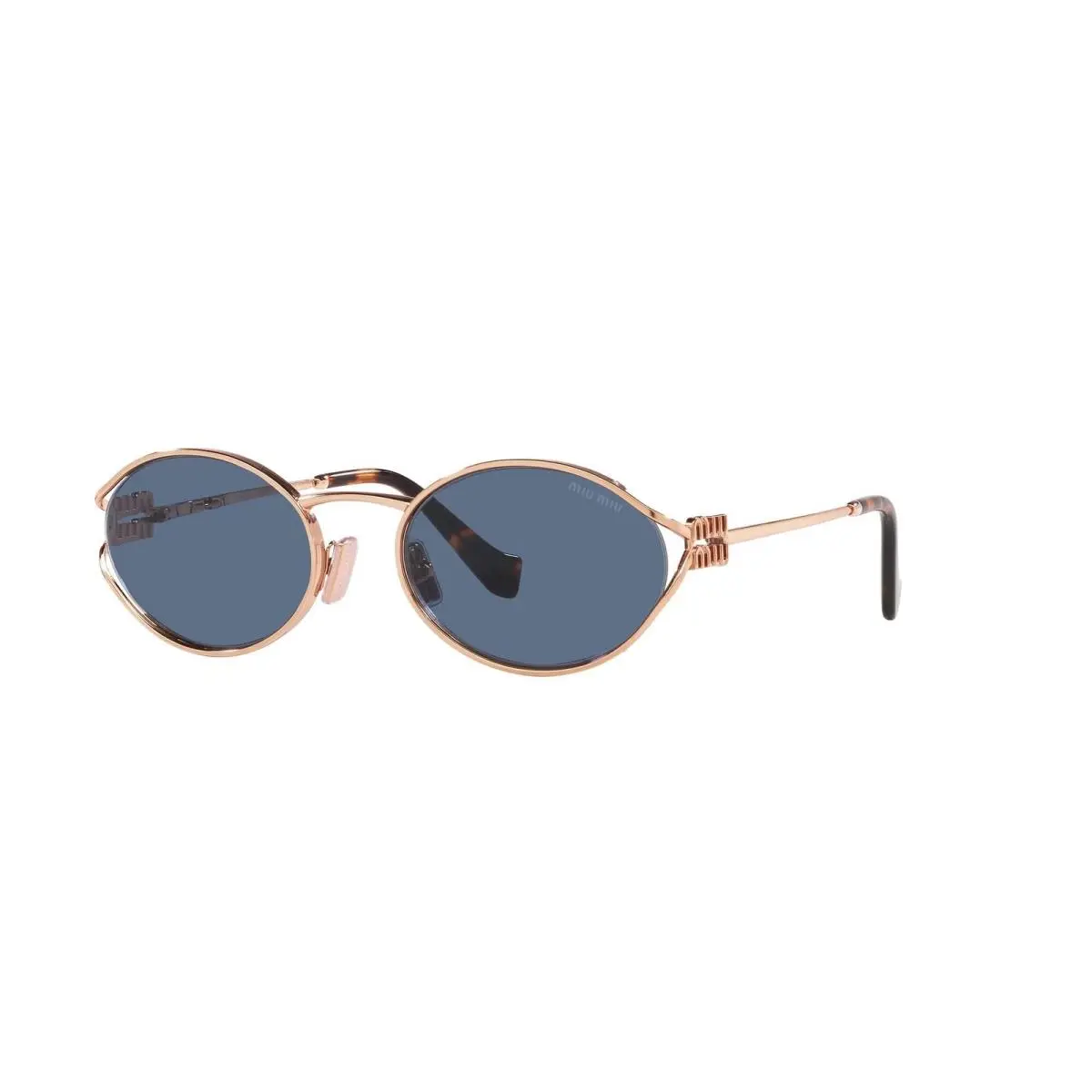 Miu Miu Sunglasses MU52YS ZVF1V1 54mm Pink Gold / Dark Blue Lens