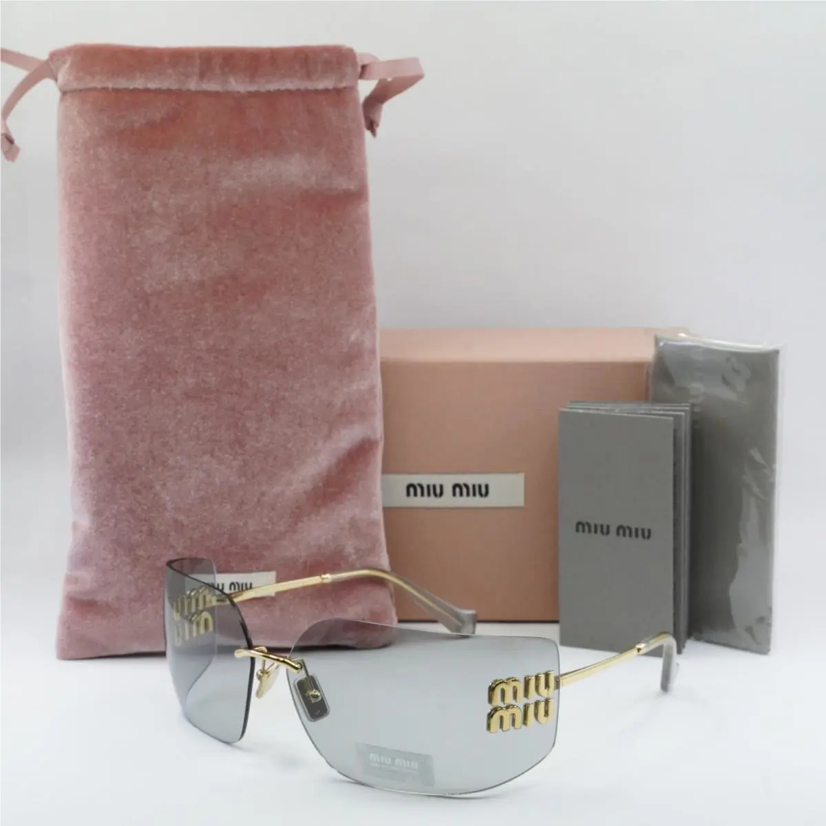 Miu Miu MU54YS 5AK30B Gold/light Grey 80-14-110 Sunglasses