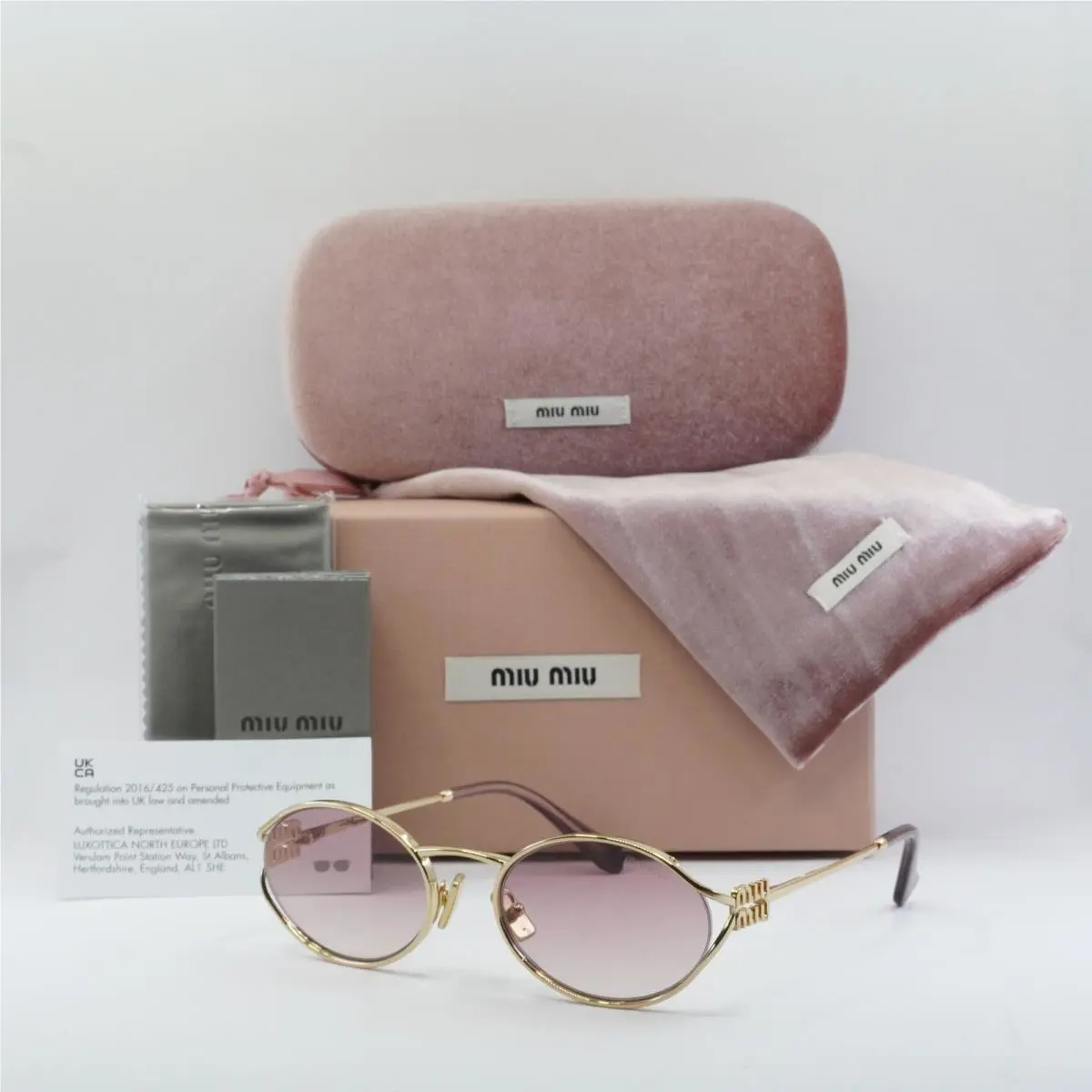 Miu Miu MU52YS 5AK06S Gold/brown Gradient Violet 54-21-125 Sunglasses