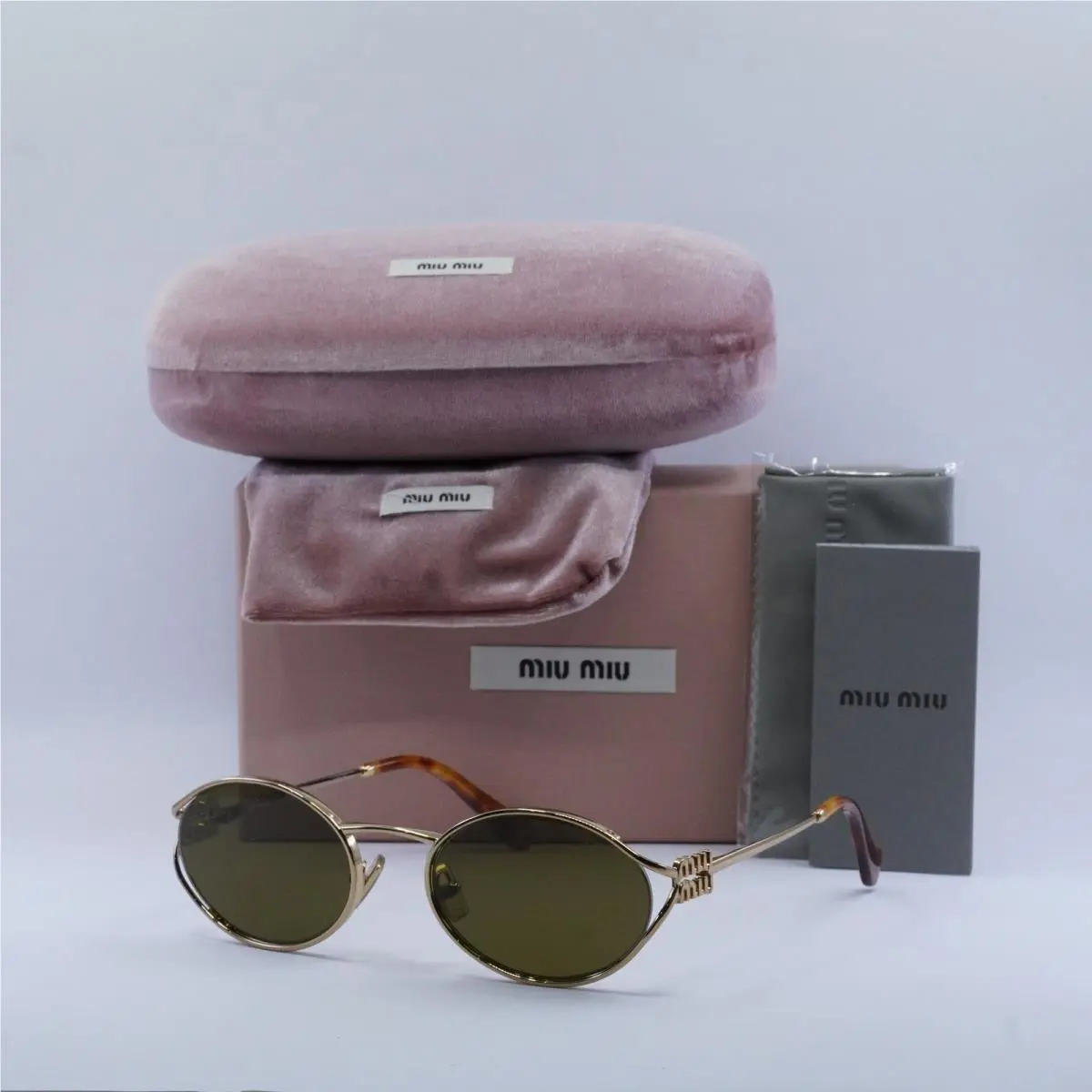 Miu Miu MU52YS 7OE01T Brass Gold/dark Brown 54-21-125 Sunglasses