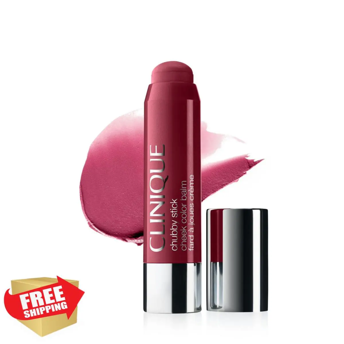 Clinique Chubby Stick Cream Blush Dark Pink Travel Size Long Lasting