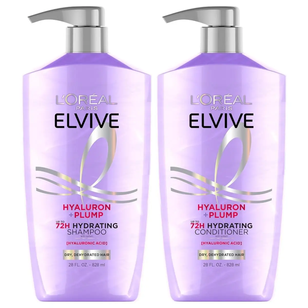 L`oreal Elvive Hyaluron Plump Shampoo Conditioner Set Hyaluronic Acid 2-Piece by L'Oréal