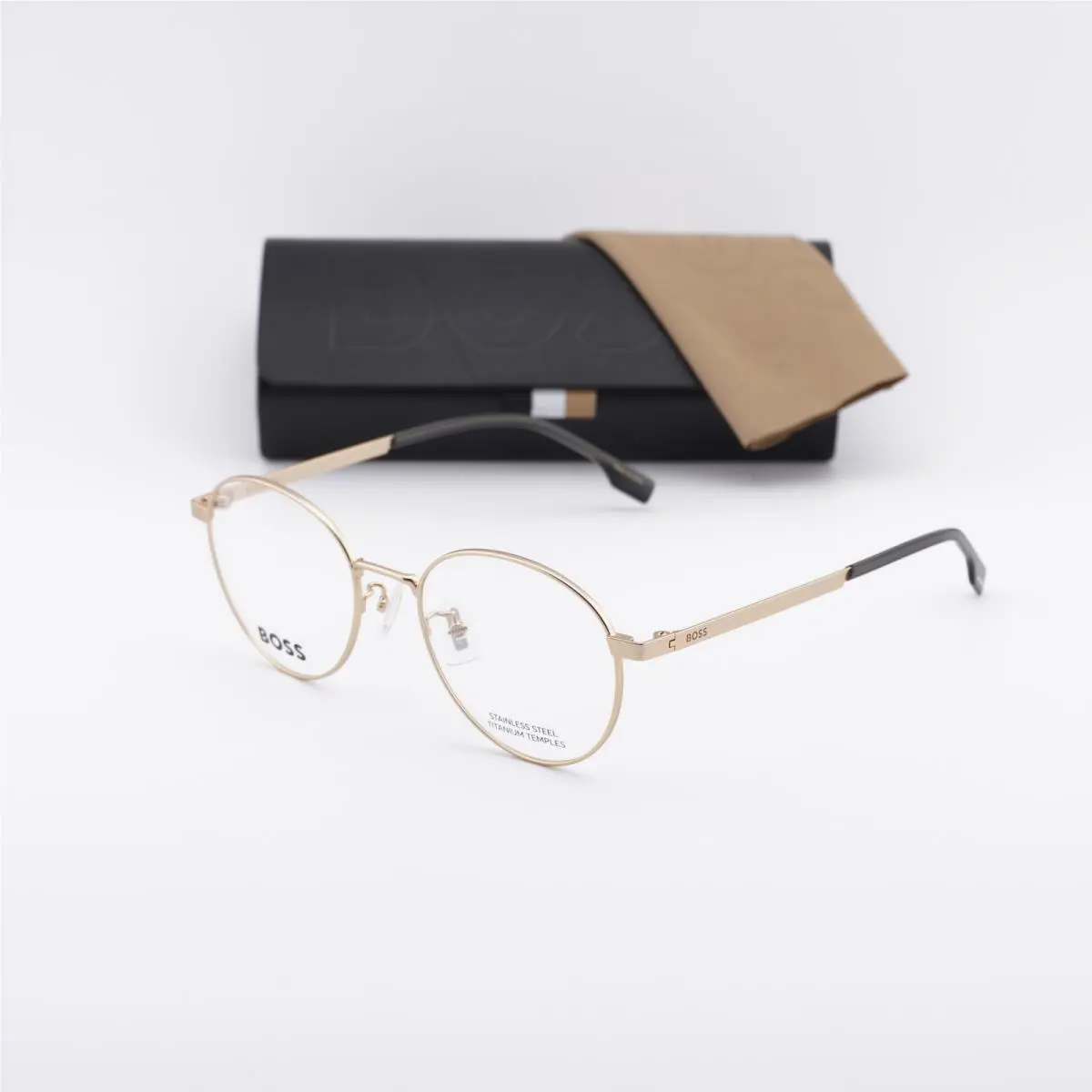 BOSS1475/F 0AOZ 00 Matte Gold 52mm Eyeglasses by Hugo Boss