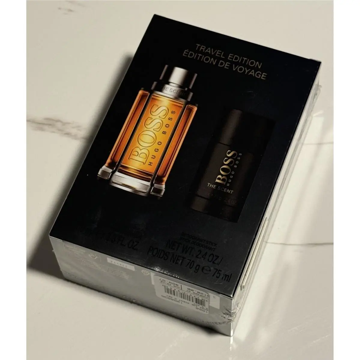 The Scent Gift Set By Hugo Boss Men`s 3.3 OZ Spray + 2.4 Oz Deodorant Fragrance