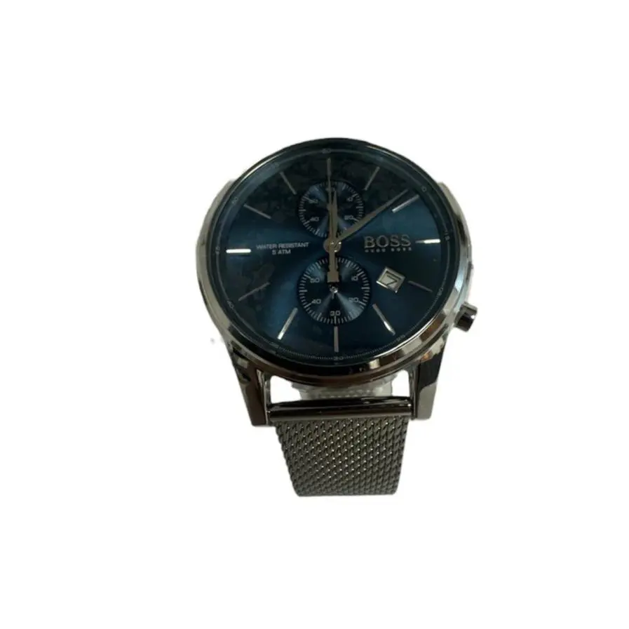 Hugo Boss Steel Mesh Strap Blue Dial Chrono Stainless Steel Men’s Watch 1513441