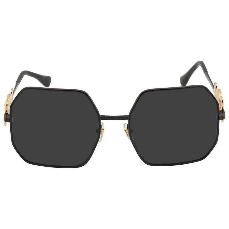 Versace Women`s Sunglasses Matte Black Dark Grey Grey 48-19-145