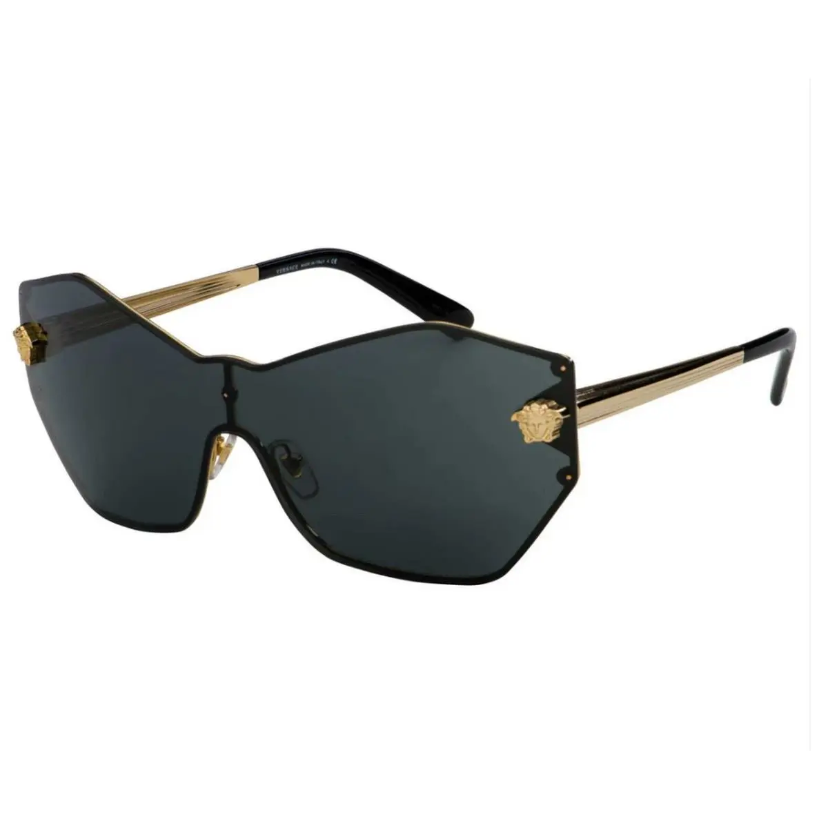 Versace Neutral Sunglasses Gold Dark Grey 56-0-140