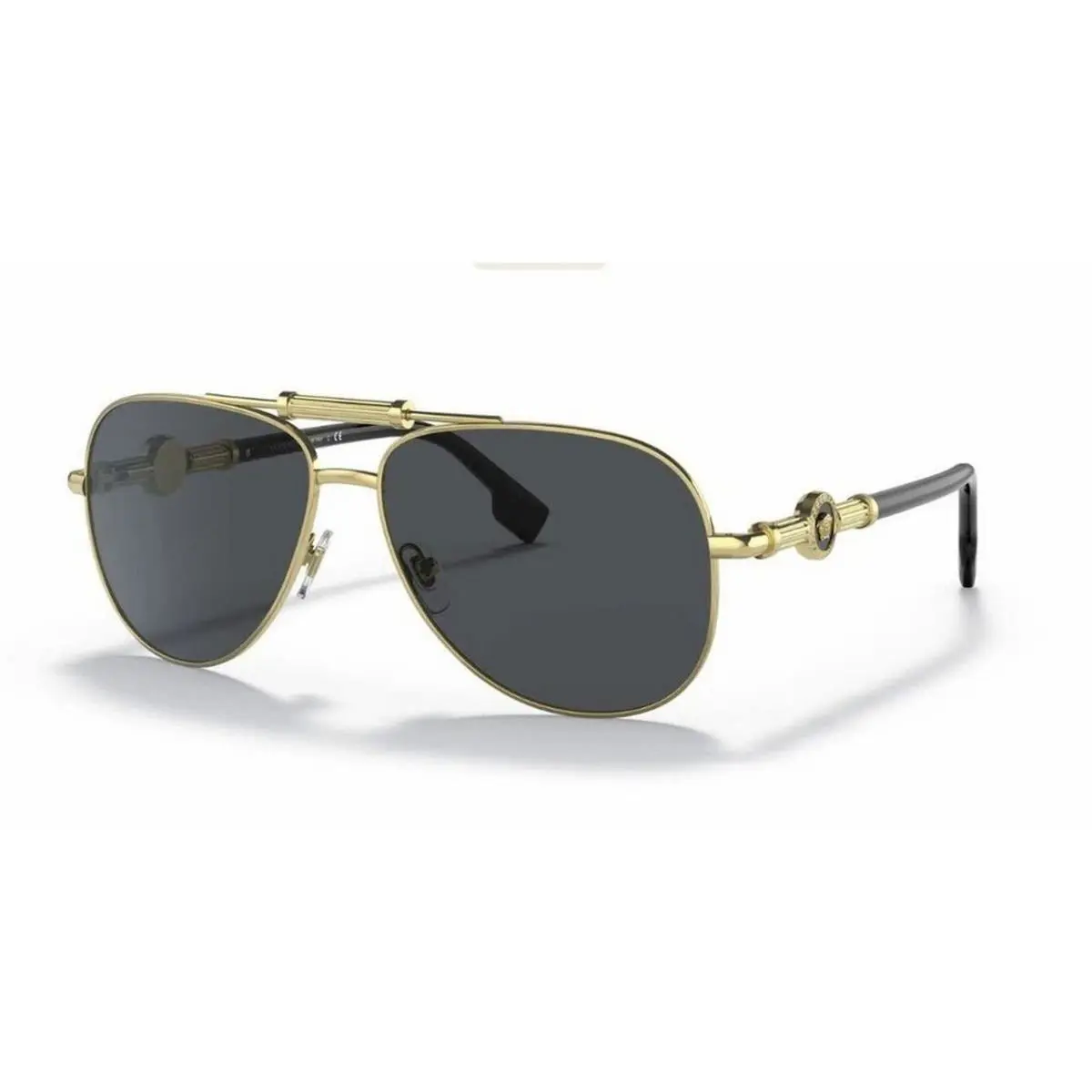 Versace Neutral Sunglasses Gold Grey Gradient 59-14-140