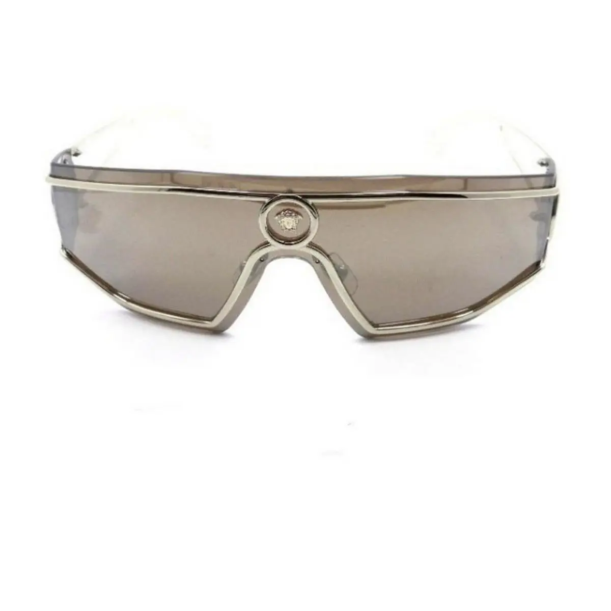 Versace Men`s Sunglasses Pale Gold Dark Brown Mirror Gold 45-145-115