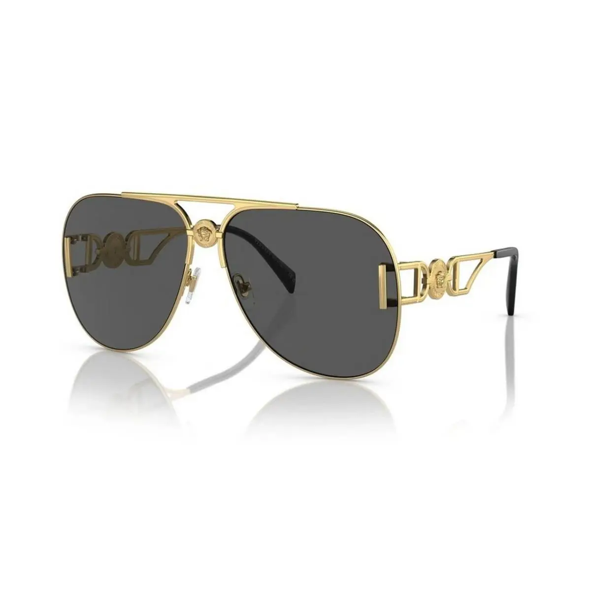 Versace Sunglasses Gold Dark Grey 63-13-145