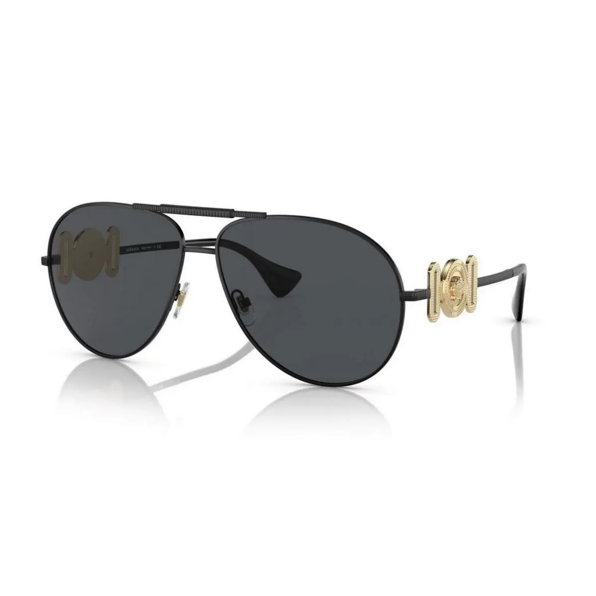 Versace Neutral Sunglasses Matte Black Dark Grey 65-14-145