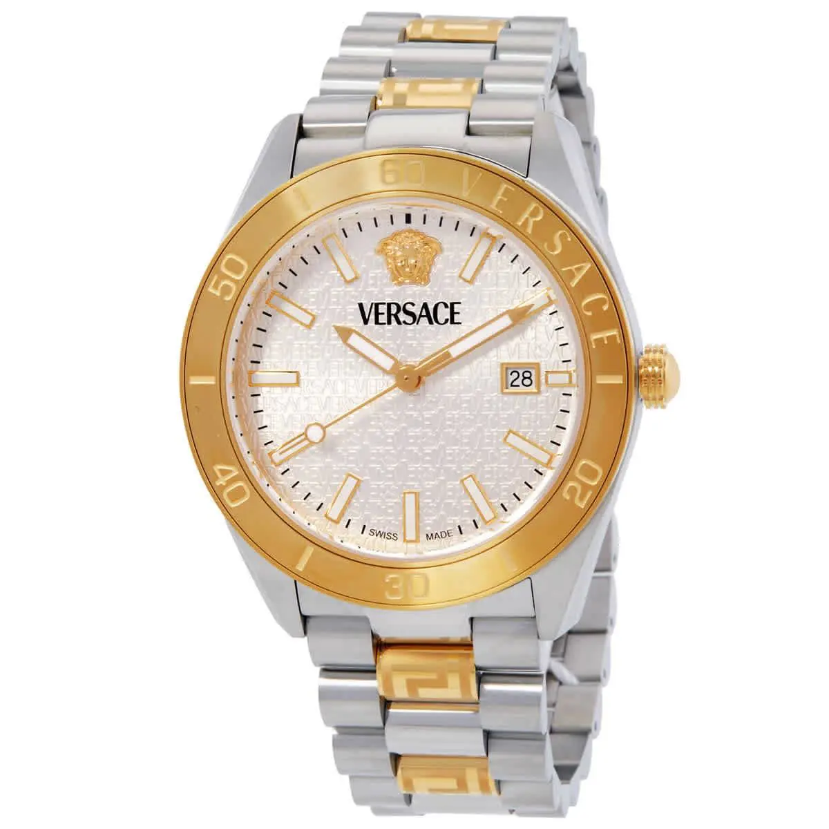 V-dome Quartz Silver Dial Men`s Watch VE8E00424 by Versace