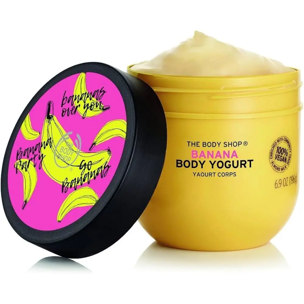 The Body Shop Banana Body Yogurt Gel Cream Berry 6.98oz 198g Rare