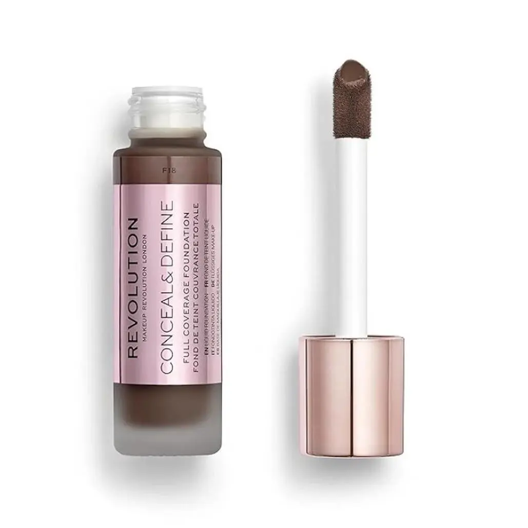 Revolution Conceal Define Full Coverage Foundation- Matte - Vegan - F18 New by Maybelline