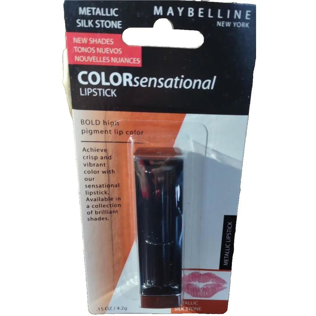 Maybelline Metallic Silk Stone Color Sensational Lipstick--ships N 24HR