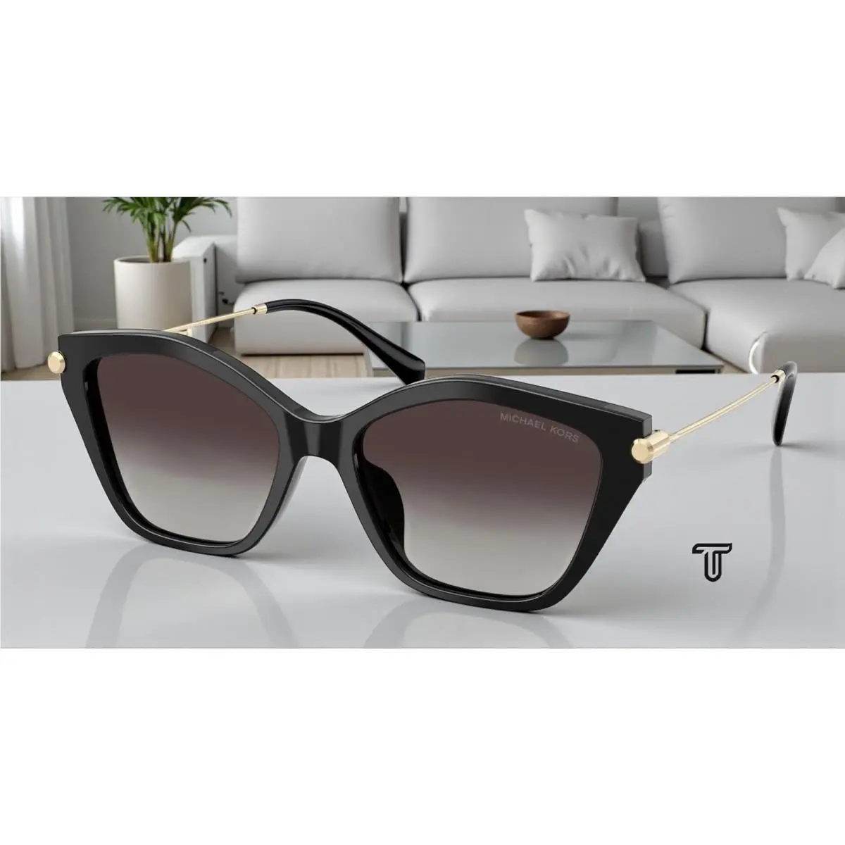 Michael Kors MK2246U 30058G Catskills Black Grey Gradient 54 Women`s Sunglasses