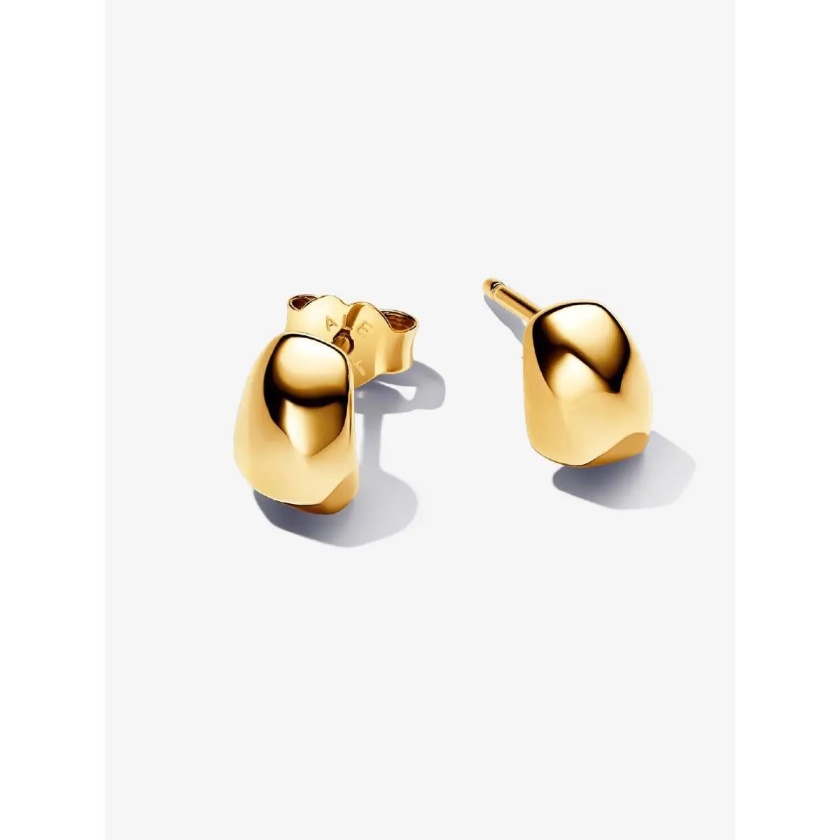 Pandora Organically Shaped Stud Earrings 14k Gold plating-263298C00