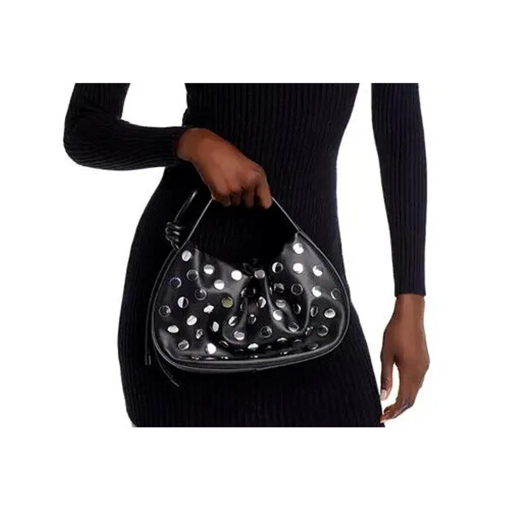 3.1 Phillip Lim Origami Top Handle Studded Mini Bag Black