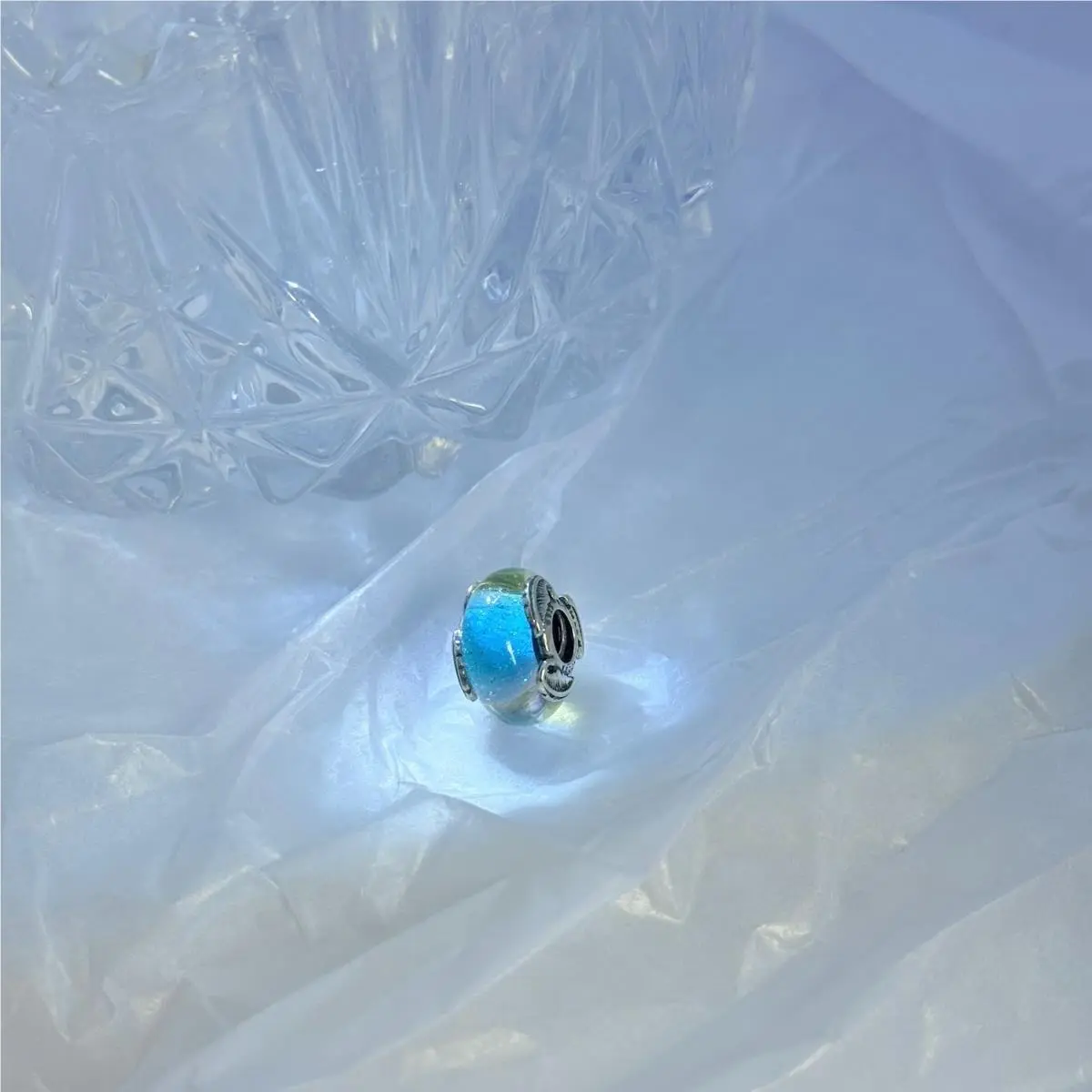 Multicolour Murano Glass Curved Feather Charm Sterling Silver 792577C00 by Pandora