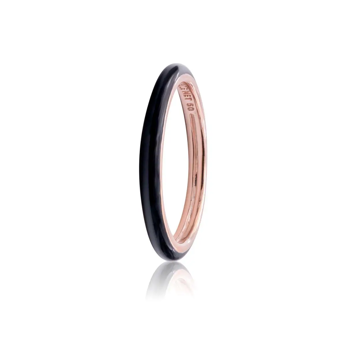 ME Black Enamel Ring 189655c01-62 by Pandora