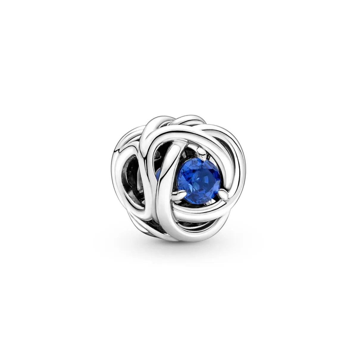 Pandora Blue Eternity Circle Charm Sterling Silver CZ 790065C07