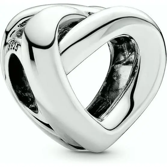 Pandora Moments Sterling Silver Forever Friends Heart Dangle Charm Womens